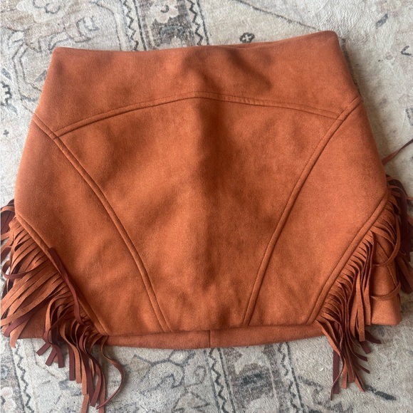 Forever 21 Orange Asymmetrical Embellished Mini Skirt - Picture 1 of 5